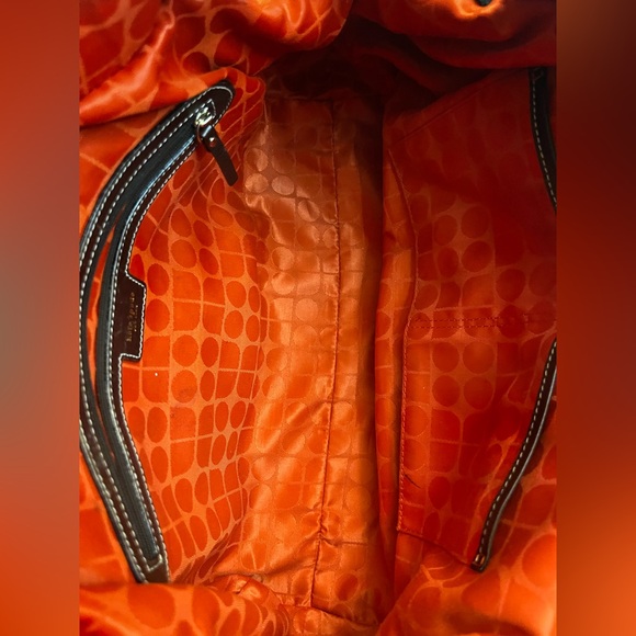 Kate Spade Quilting Stevie Bag Women Black Brown Nylon Corduroy Leather - Picture 8 of 11